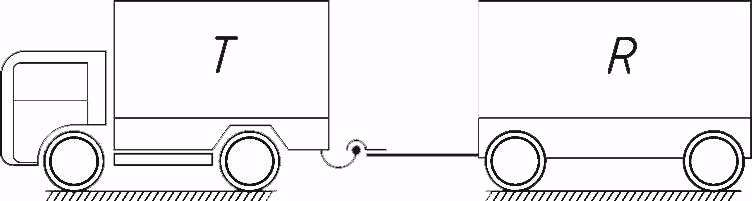 Схема нагрузок на фаркоп автомобиля с прицепом с поворотной осью (ППО)