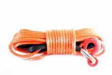 Трос синтетический с крюком для лебедки POWERWINCH оранжевый, 11 мм / 28 м, 11800 кг