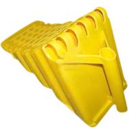 Упор противооткатный пластиковый ПЕТРОПЛАСТ 470х200х230 мм (желтый) 3,5 т