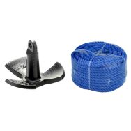 Комплект якорь WEEKENDER RIVER 30LBS/13,6кг + 30м 10мм (синий)