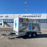 Бортовий причіп V5-3615 з каркасом і тентом висотою 1,8 м