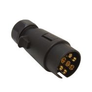 Вилка штепсель 7 контактна пластикова з гвинтовим замком та швидким з'єднанням HRC