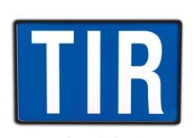 Знак автомобильный "TIR" 250x400 VIKA