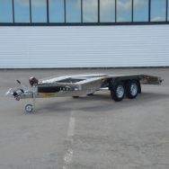 Автовозний причіп (лавета) із алюмінію АЛЬФА 4,3 х 2,1 м з 2 скосами